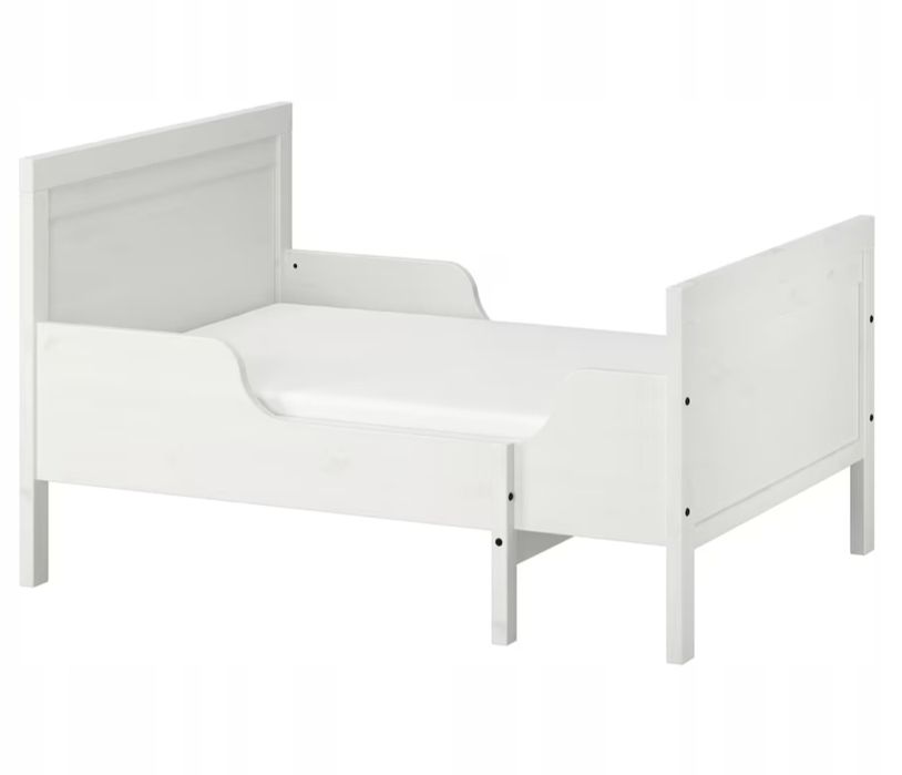IKEA SUNDVIK Rozsuwana rama łóżka i dno łóżka 80x200 cm biały