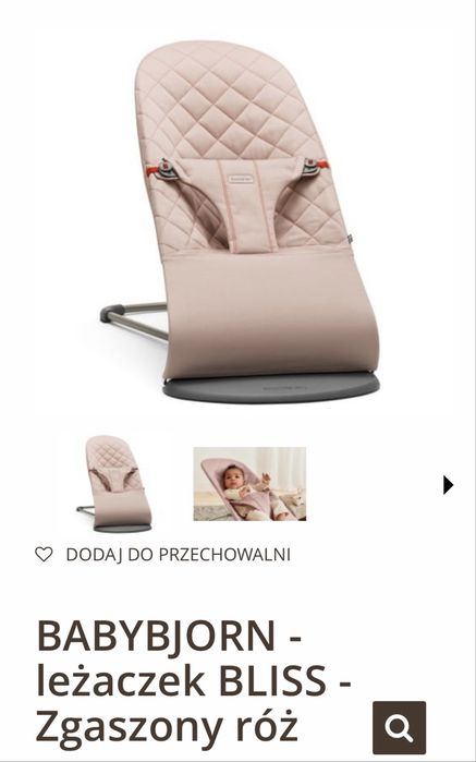 Babybjorn lezaczek Bliss pudrowy roz