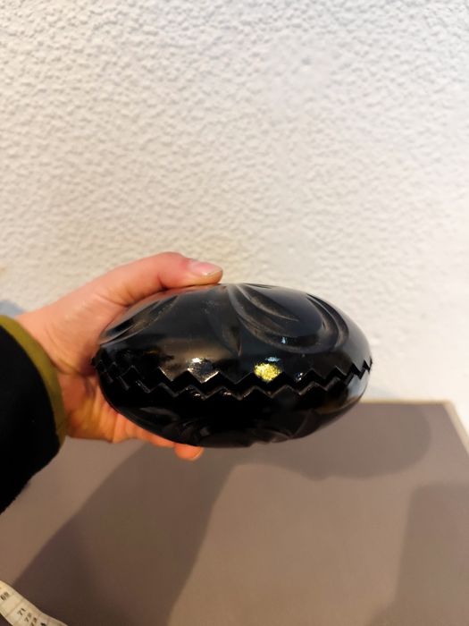 Hialitowa bombonierka hortensja vintage retro prl szklo