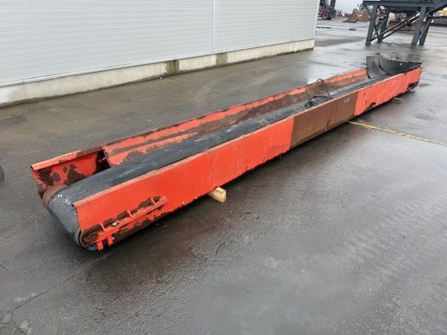 przenośnik taśmowy do odpadów paczek 500 mm używany elektrobęben długość 7mb