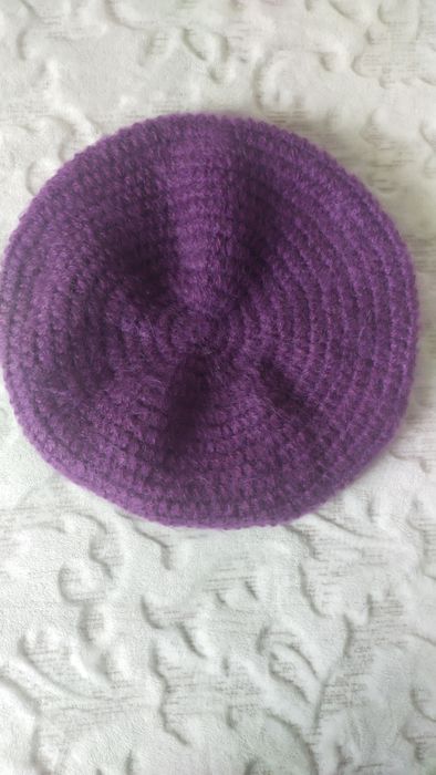 Hand made, ręczna robota, szydelkiwy splot, piękny fiolet  kolor,