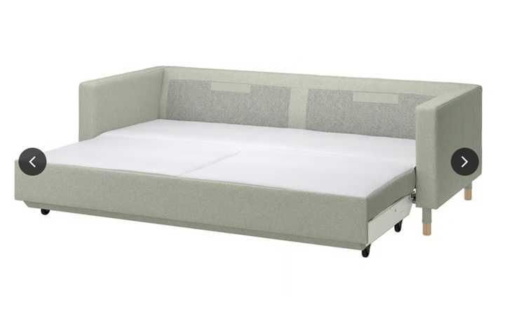 Sofá-cama verde claro 3 lugares