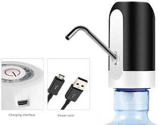 Dispensador bomba de água elétrico automático domestico c bateria NOVO