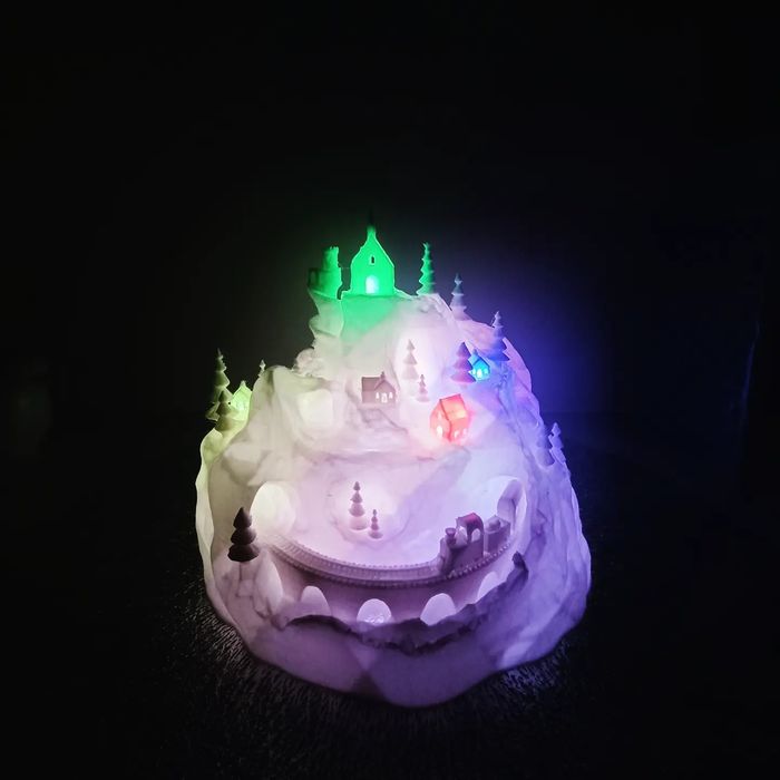 Vila iluminada de Natal