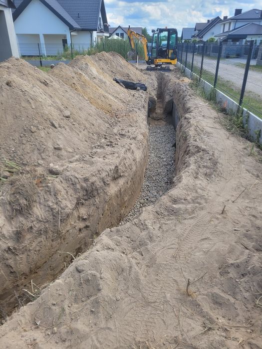 Usługi minikoparką wykopy melioracji niwelacja