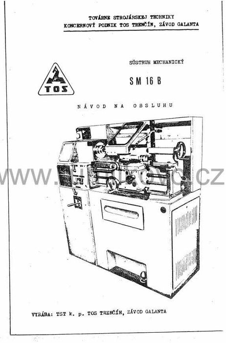 Tokarka SM16B DTR