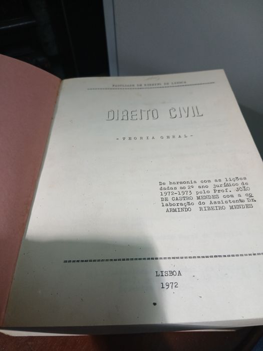 Castro Mendes, Teoria de Geral do Direito Civil (3 Vols)