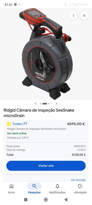 Câmera RIDGID SeeSnake