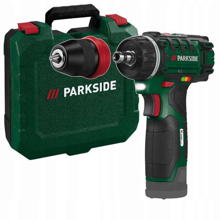 Wkrętarka akumulatorowa Parkside 12V PBSA 12 E4 28 Nm z walizką