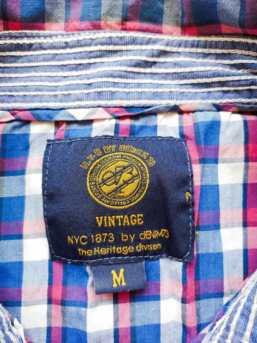 Koszula w kratkę męska M Vintage