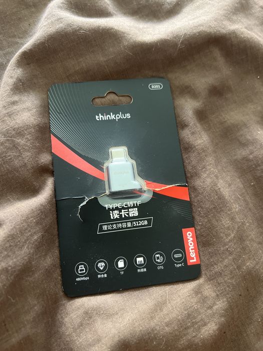 Картрідер Lenovo Type-C micro SD/TF OTG card reader / картрідер читає карти до 512 гб