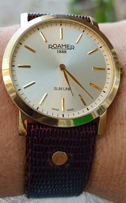 Годинник ROAMER Slim Line. Мужские швейцарские наручные часы. Сапфир