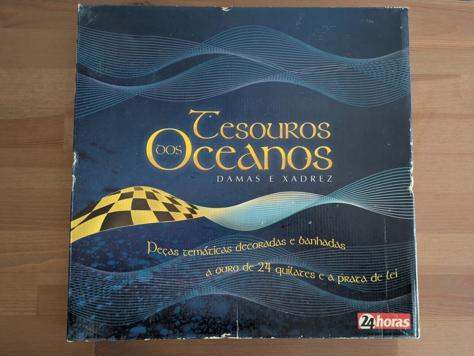 Xadrez + Damas "Tesouros dos Oceanos " Ouro + Prata64553167422465120