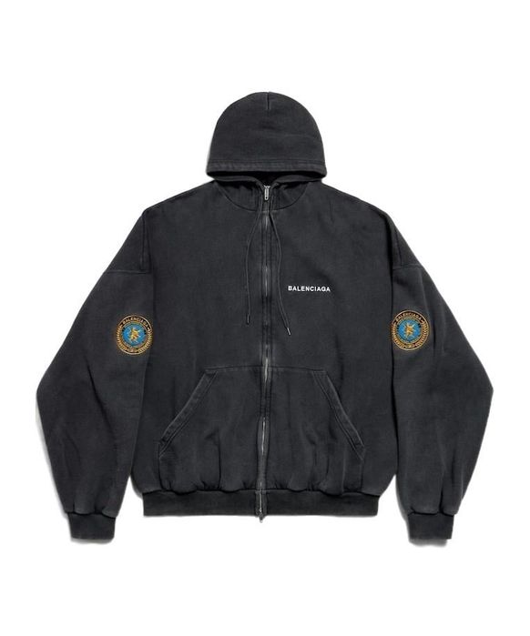balenciaga zip-hoodie