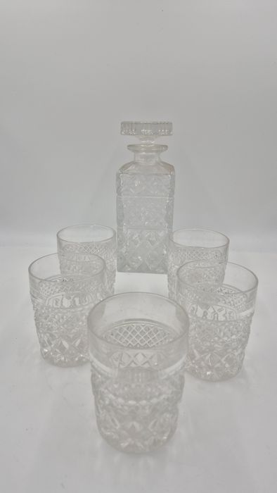 Bohemia Crystal zestaw do whisky karafka szklanki komplet z lat 80.