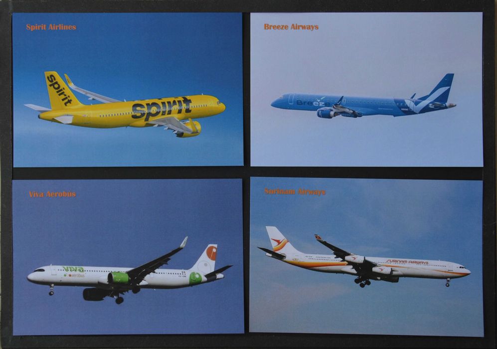 Postais - Lote de 8 unidades - companhias aéreas - X10381