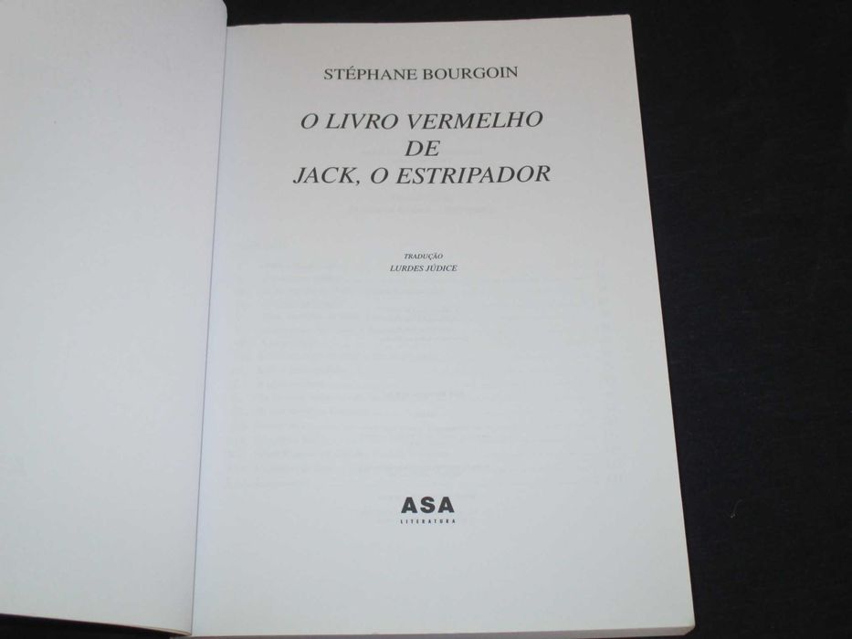 O Livro Vermelho de Jack O Estripador Stéphane Bourgoin