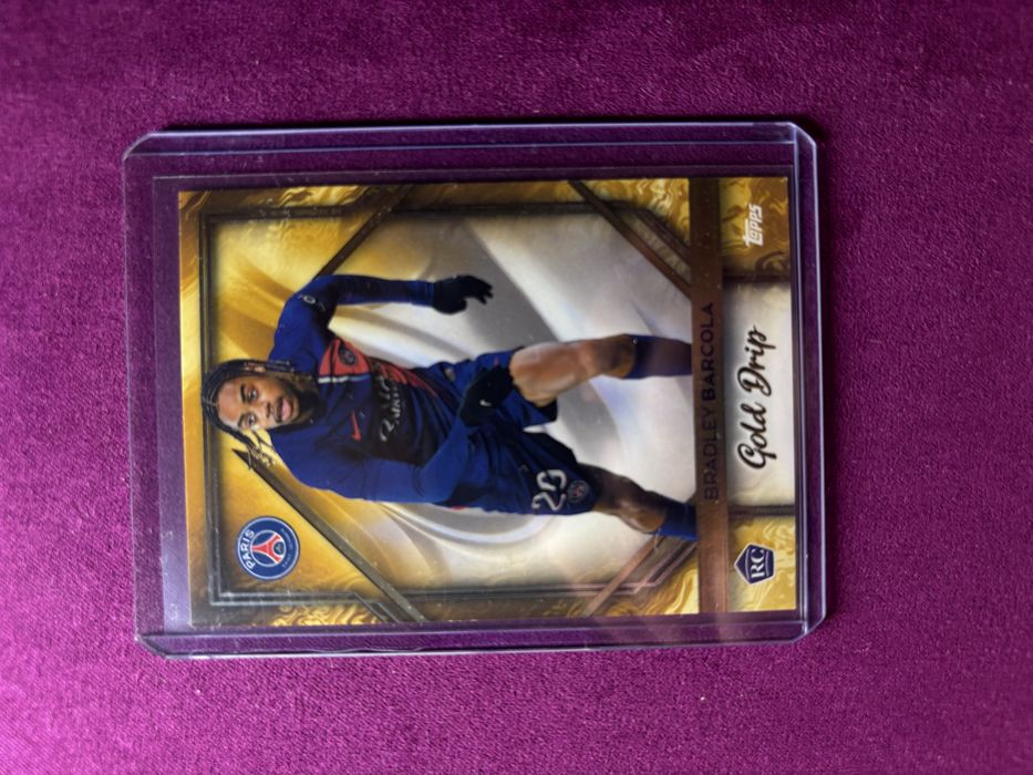 Barcola rookie card psg gold drip