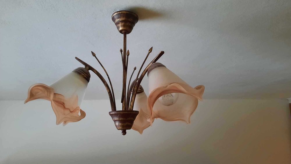 Komplet lampa wisząca i kinkiet