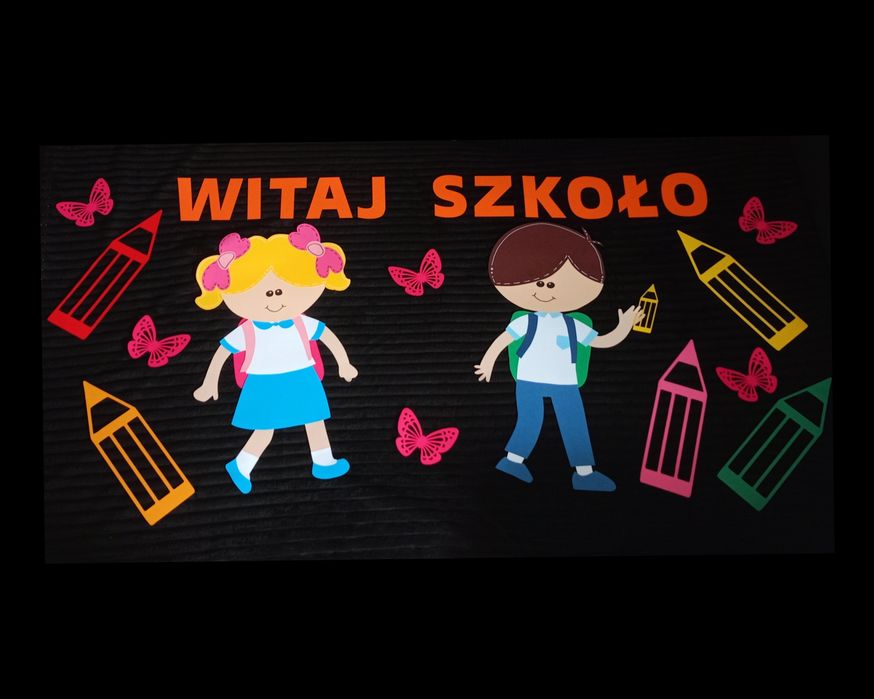 WITAJ SZKOŁO (wzór 1) XXL - gazetka, dekoracja