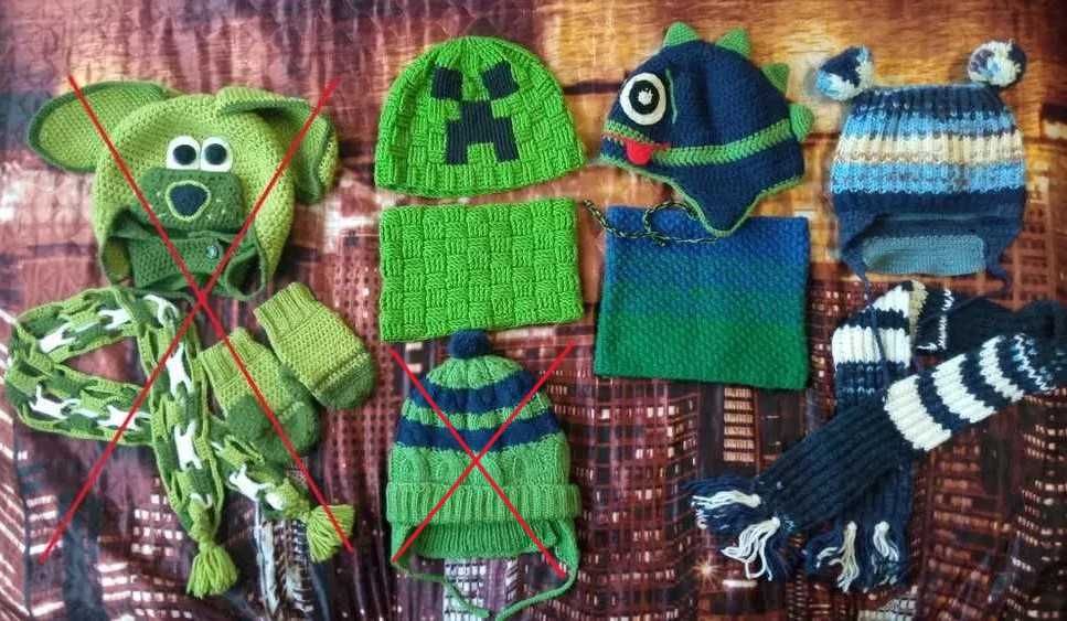 Шапка зимова, весна-осінь, літня, панамка, шарф, 0,6 - 10 років