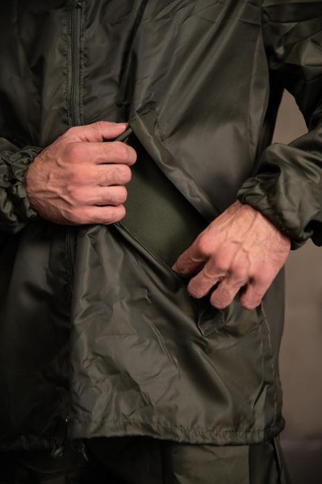 Дождевик тактический армейский Олива ,Raincoat suit olive.Дощовик костюм для військових.