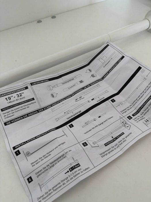 Biały karnisz drążek nowy  DARMOWA DOSTAWA