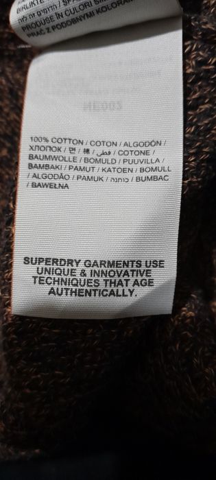 SuperDry  чоловіча кофта L,M розмір, бавовна