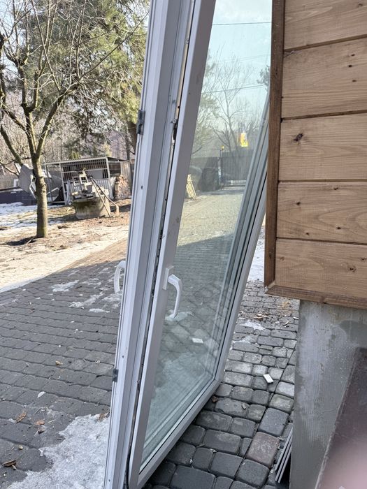 Drzwi PCV podwojne balkonowe