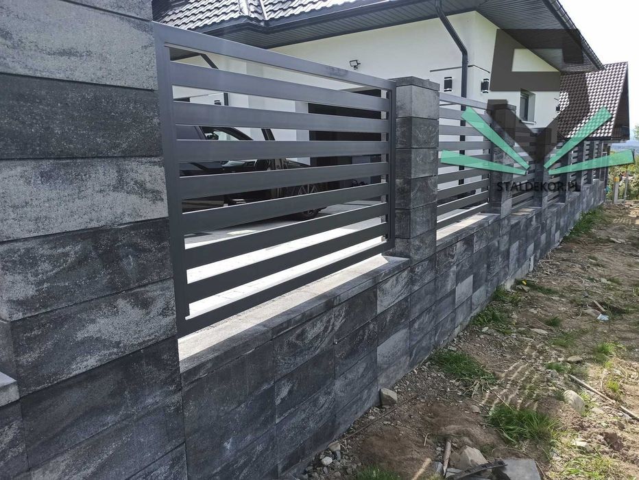 Brama przesuwna 4m, 5m, 6m, wycinana laserowo CNC, panelowa.
