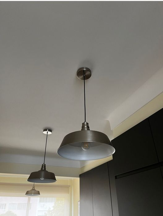 3 Suspended Ceiling Lamps WILL in Gray
