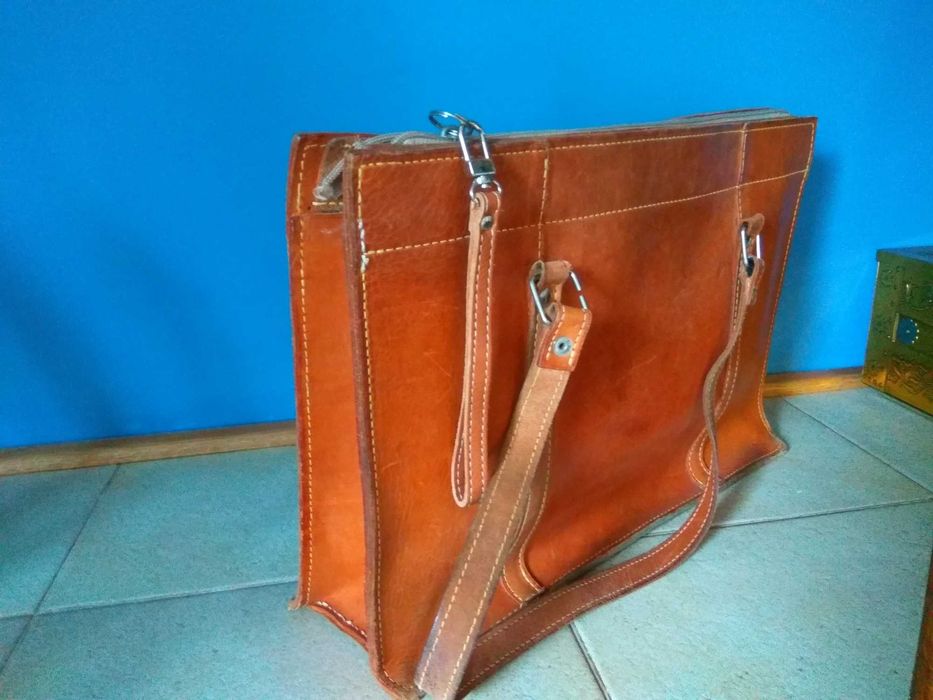 Torba duża , skórzana, A4