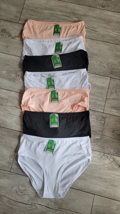 Timanni majtki bambusowe 7 sztuk wzór stopki L-XL