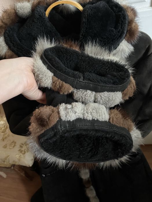 Дубленка размер XL с норкой