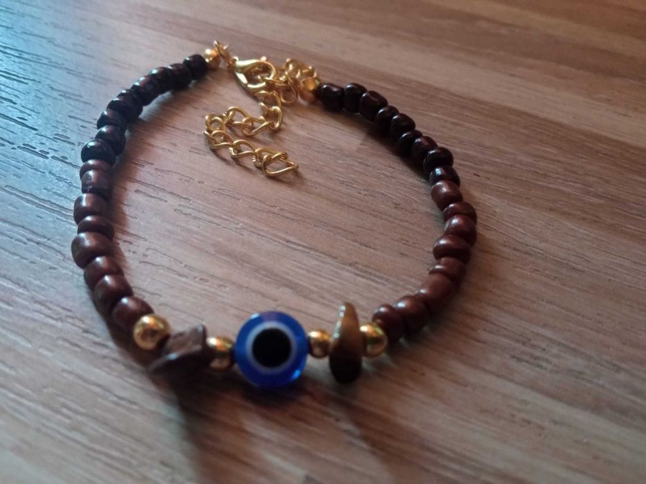 Bransoletka ochronna , oko proroka z naturalnymi kamieniami