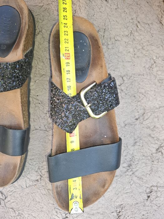 Prive Shoe Collection klapki na korkowej koturnie  39