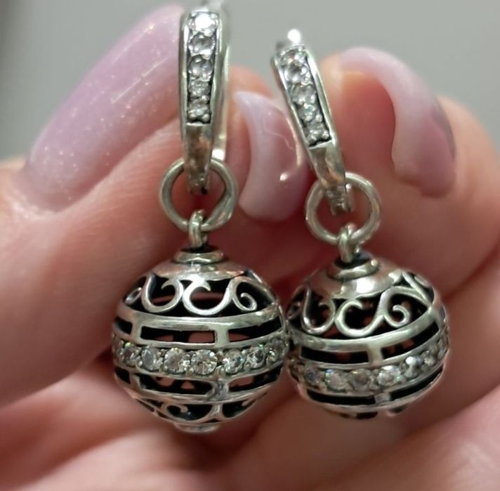 Сережки з цирконіями-1900