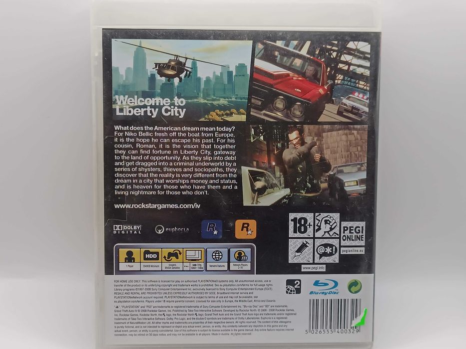 Gra PS3 GTA IV gta 4 + mapa Wersja pudełkowa