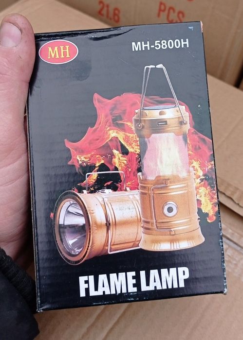 Великий розсувний кемпінговий ліхтар SOLAR CAMPING LAMP із сонячною ба