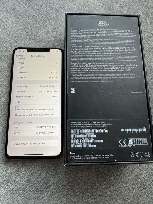 iPhone 11 Pro Max 100% Baterii