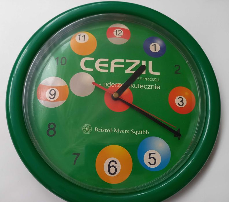 Zegar ścienny, zielony