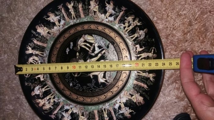 Тарелка сувенирная золото 24см