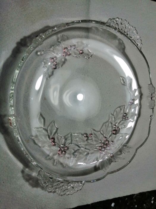 German Crystal Cake or Pudding Plate423054092021288961