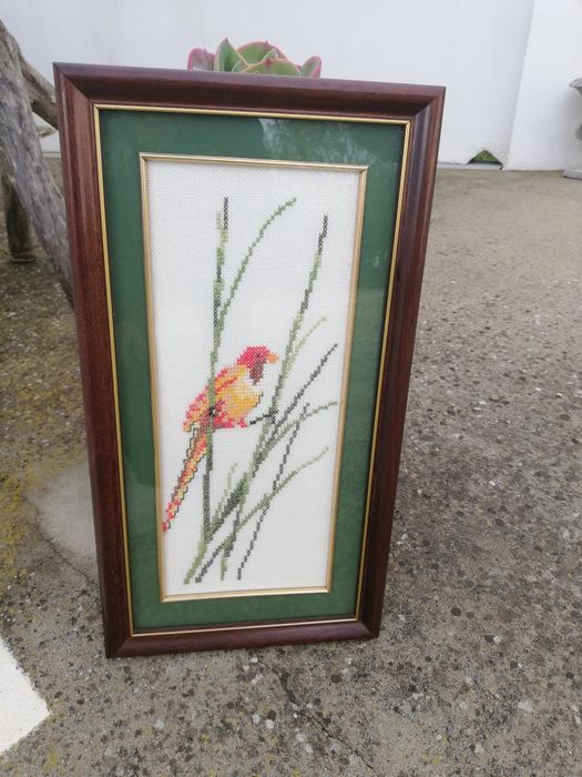Quadro Antigo Ave