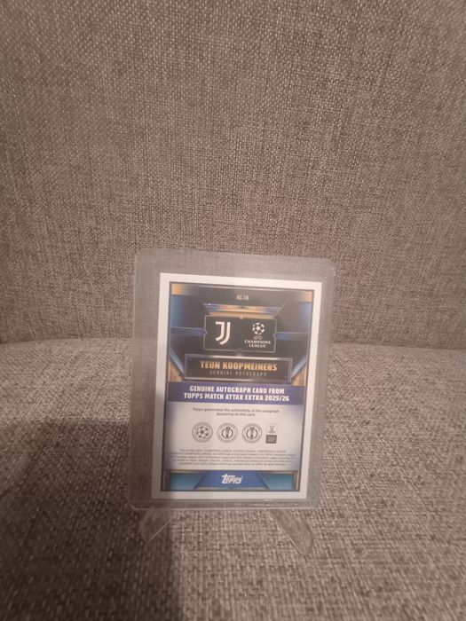 Topps match attax 2025/2026extra teun koopmeiners autograf /299 1:2500