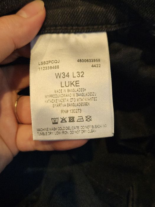 Męskie Spodnie Lee Luke W34 L32 szare