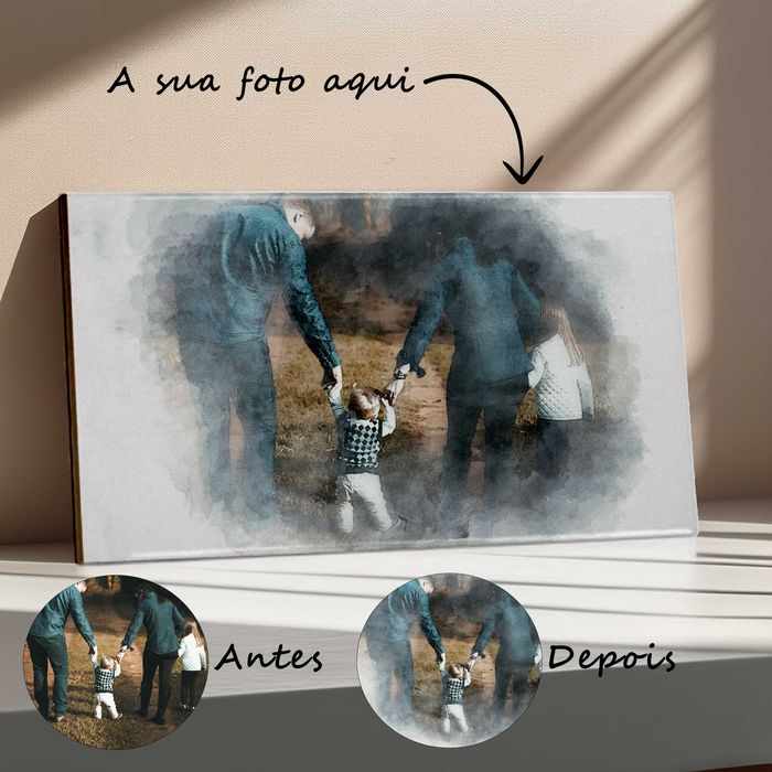 Azulejo personalizado com a sua foto / ou aquarela
