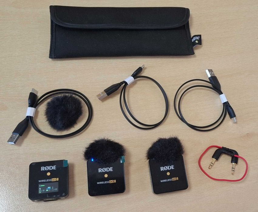 Rode Wireless Go II - Dwa mikrofony - Odpakowany - nie używany do nagrań - 2TX 1RX