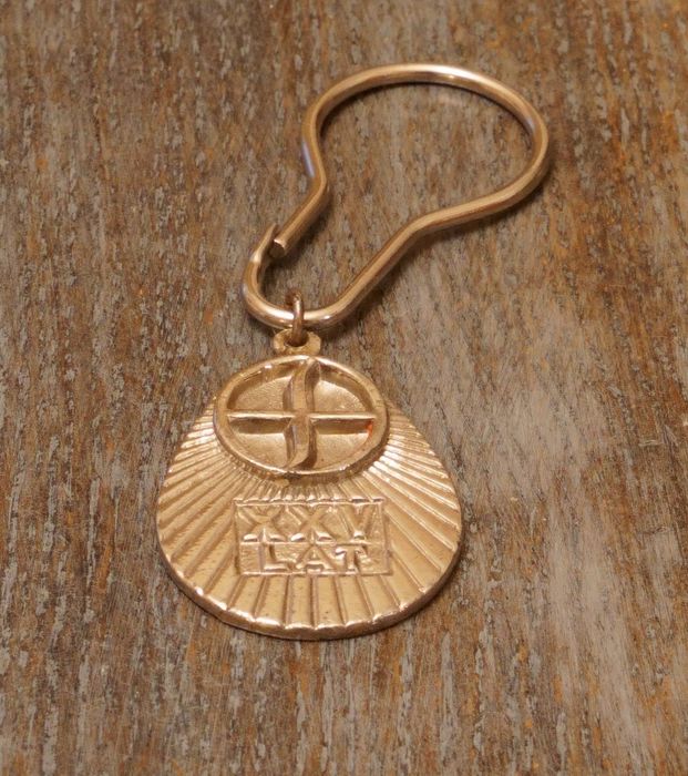 Brelok, breloczek, zawieszka do kluczy PRL, XXV-lecie FSO, Fiat 125p !