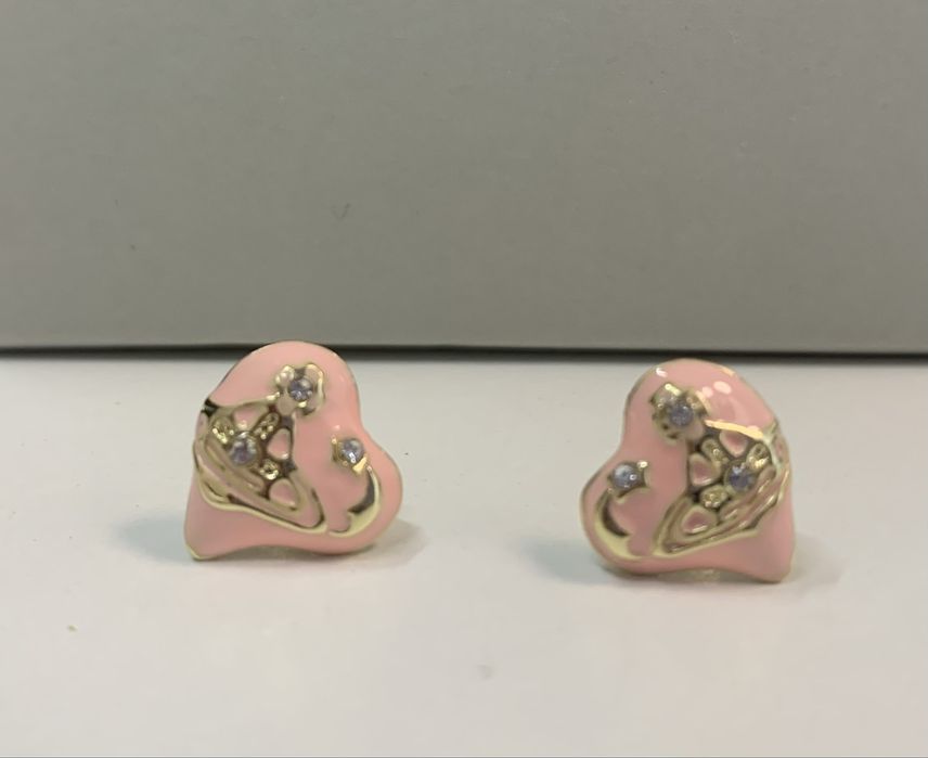 Сережки пусети Vivienne Westwood / y2k серце